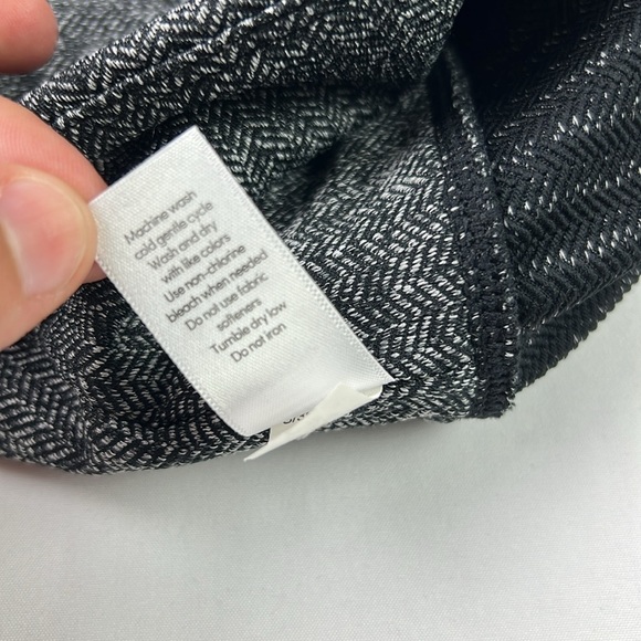 Athleta Woman 2X Herringbone Mercer Tight Gray Leggings Pull On Slit Hem Pocket - Picture 6 of 9